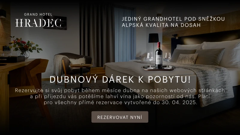 Dubnový bonus: Lahev vína k pobytu - popup cz