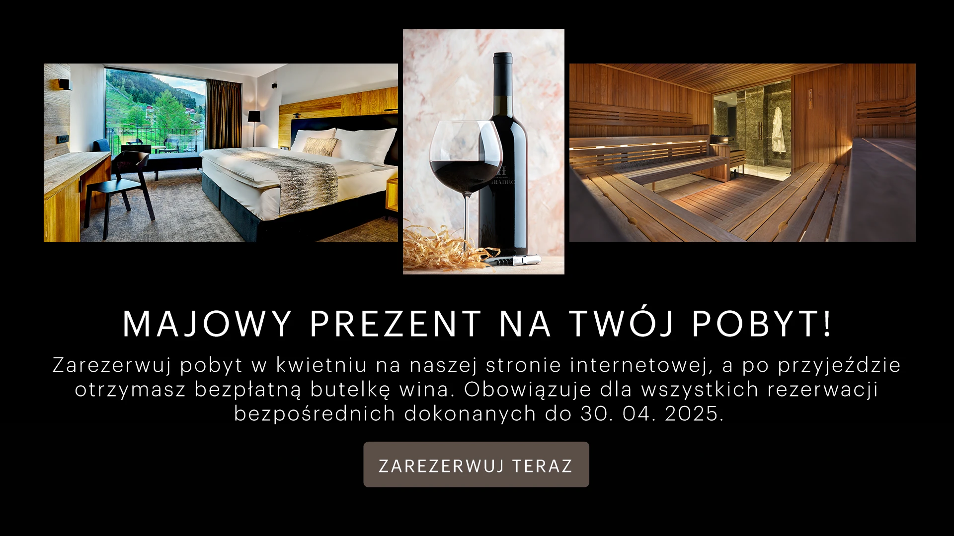 Květnový bonus Lahev vína k pobytu CZ