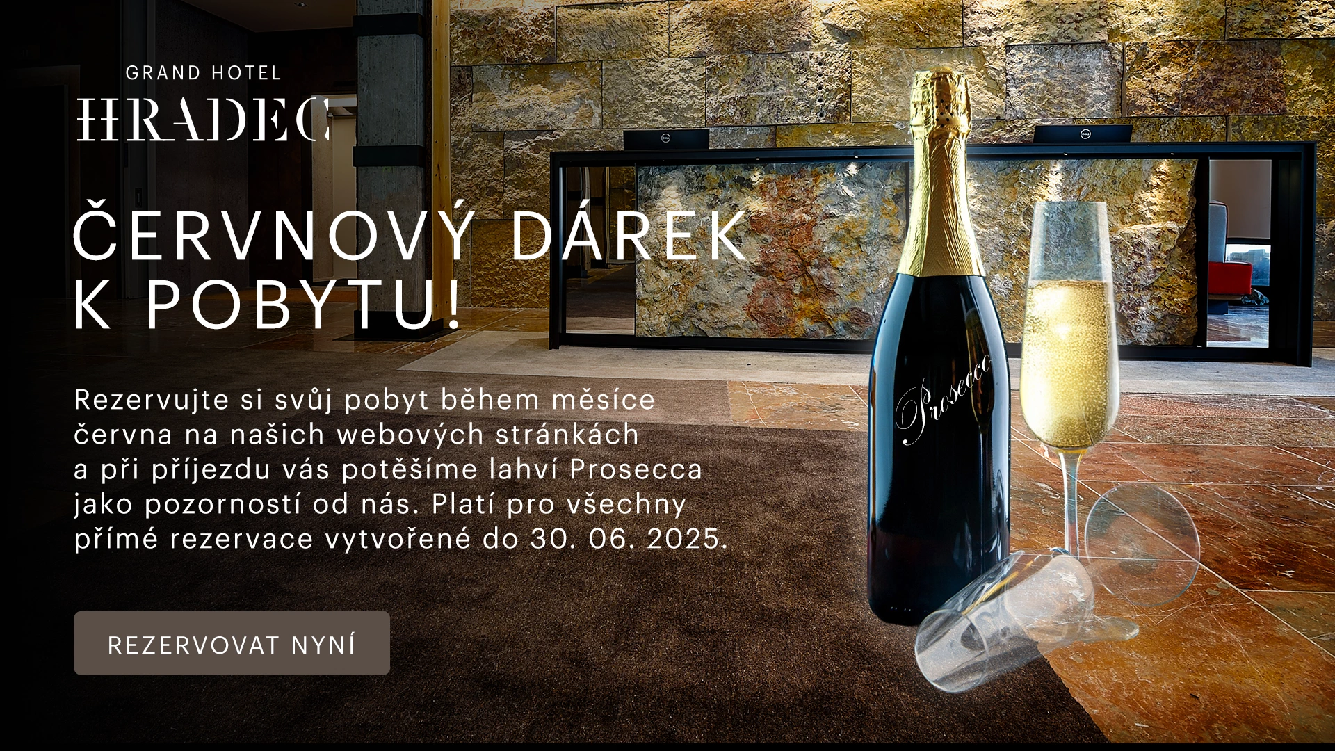 Cervnovy bonus Lahev vina zdarma - Grand Hotel Hradec CZ